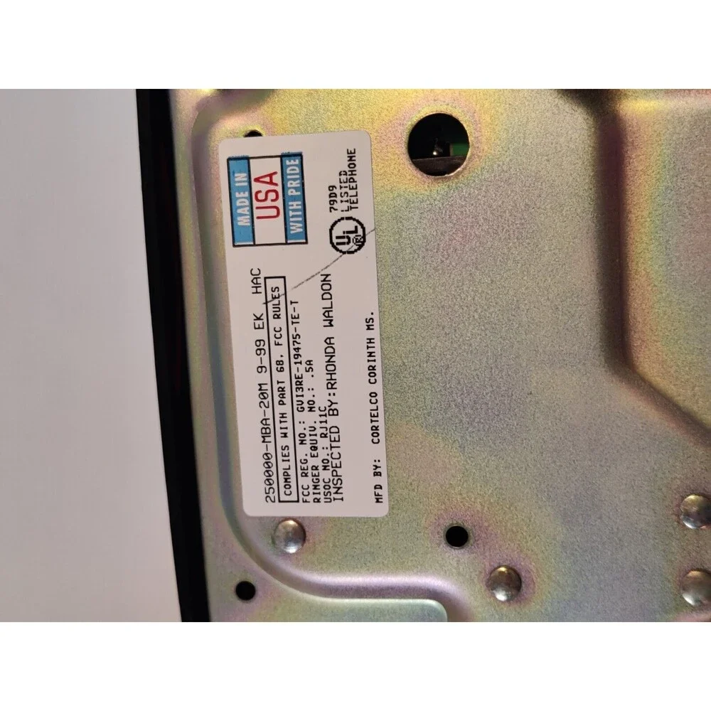 Vintage Cortelco 250000-VBA-20MD Black Push Button Telephone Desktop Phone USA - Picture 13 of 13